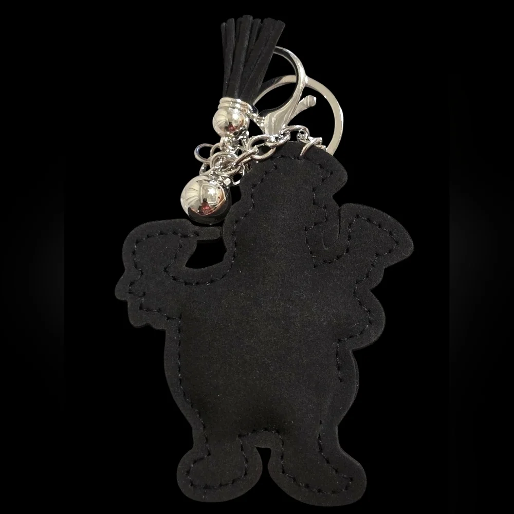 Festive Frosty Snowman Rhinestone Bag Charm Keychain